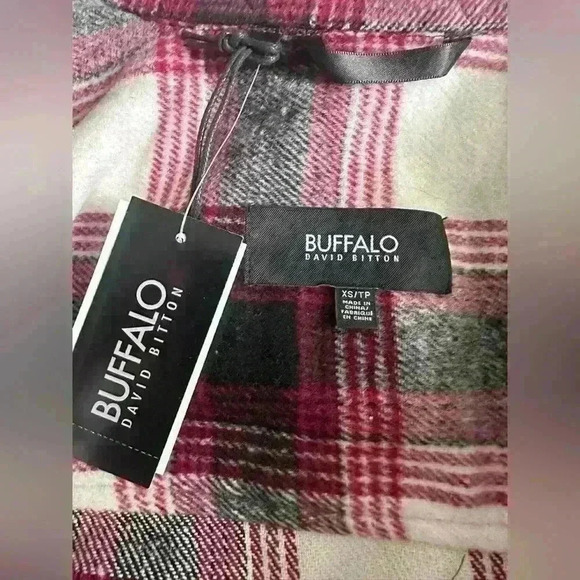 Plaid Fleece Shacket XS NWT - Picture 4 of 5